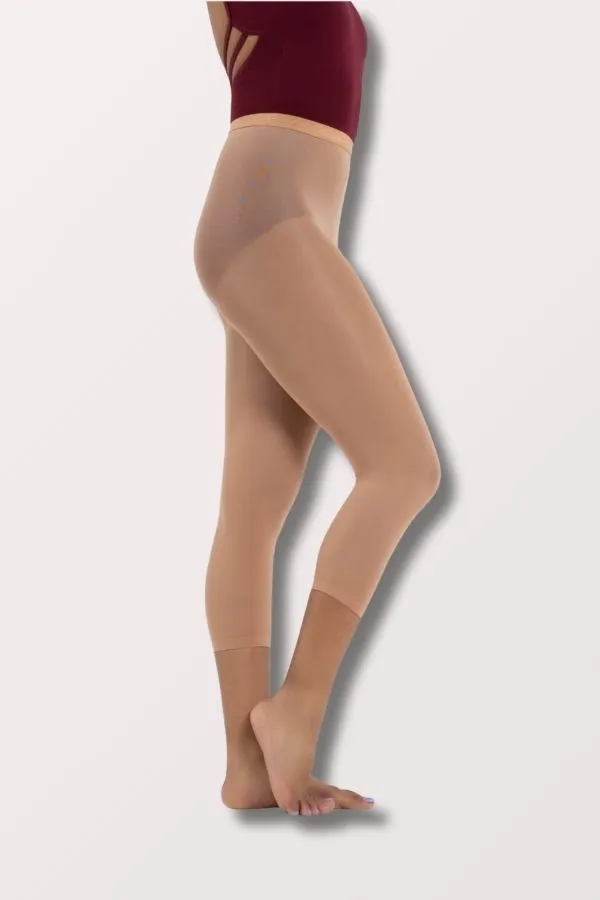 Adult Ultra Hold Elastic Waistband Footless Dance Tights (N140) - Suntan