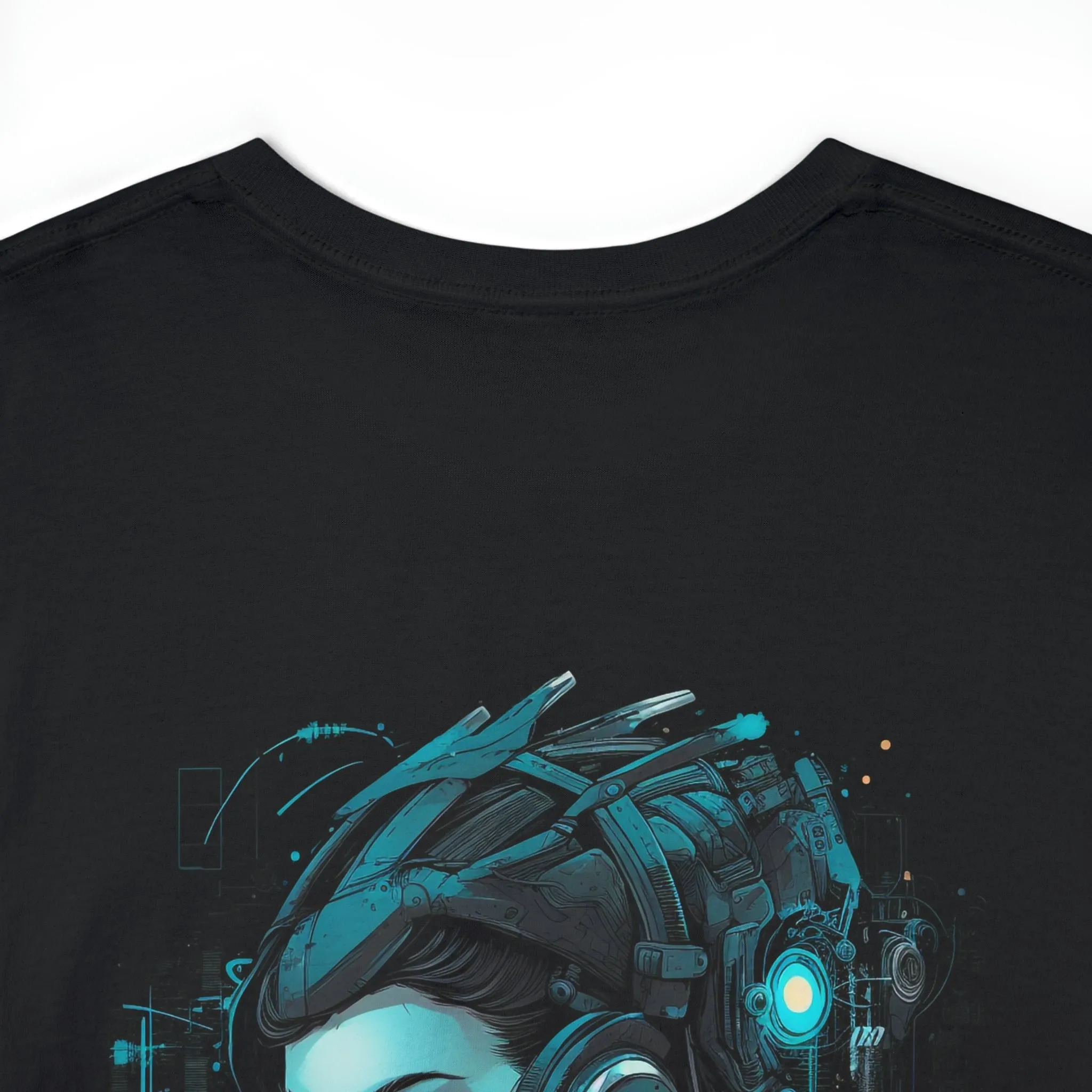 Blue Netrunner Girl T-Shirt | T-Shirt für Gamer und Cyberpunk Fans