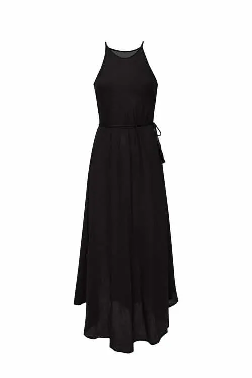 CALLIE SUMMER BLACK MAXI DRESS