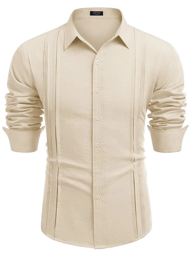 Casual Button Down Pleated Shirts (US Only)