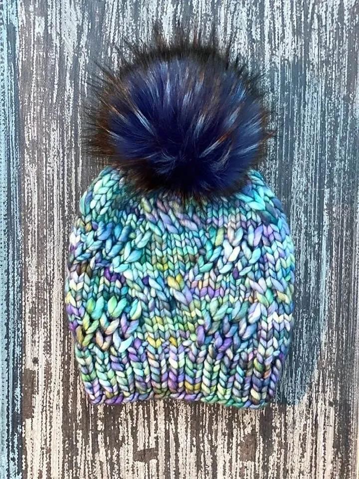 Chasing Rainbows Beanie Knit Pattern