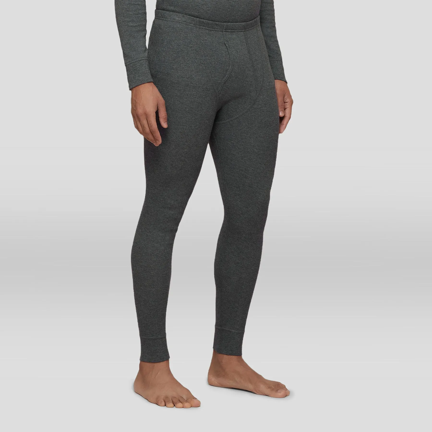 Cotton Rich Thermal Long Johns Graphite Grey