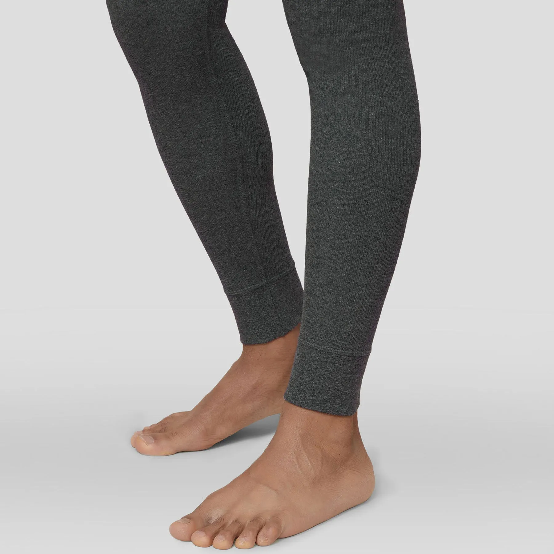 Cotton Rich Thermal Long Johns Graphite Grey