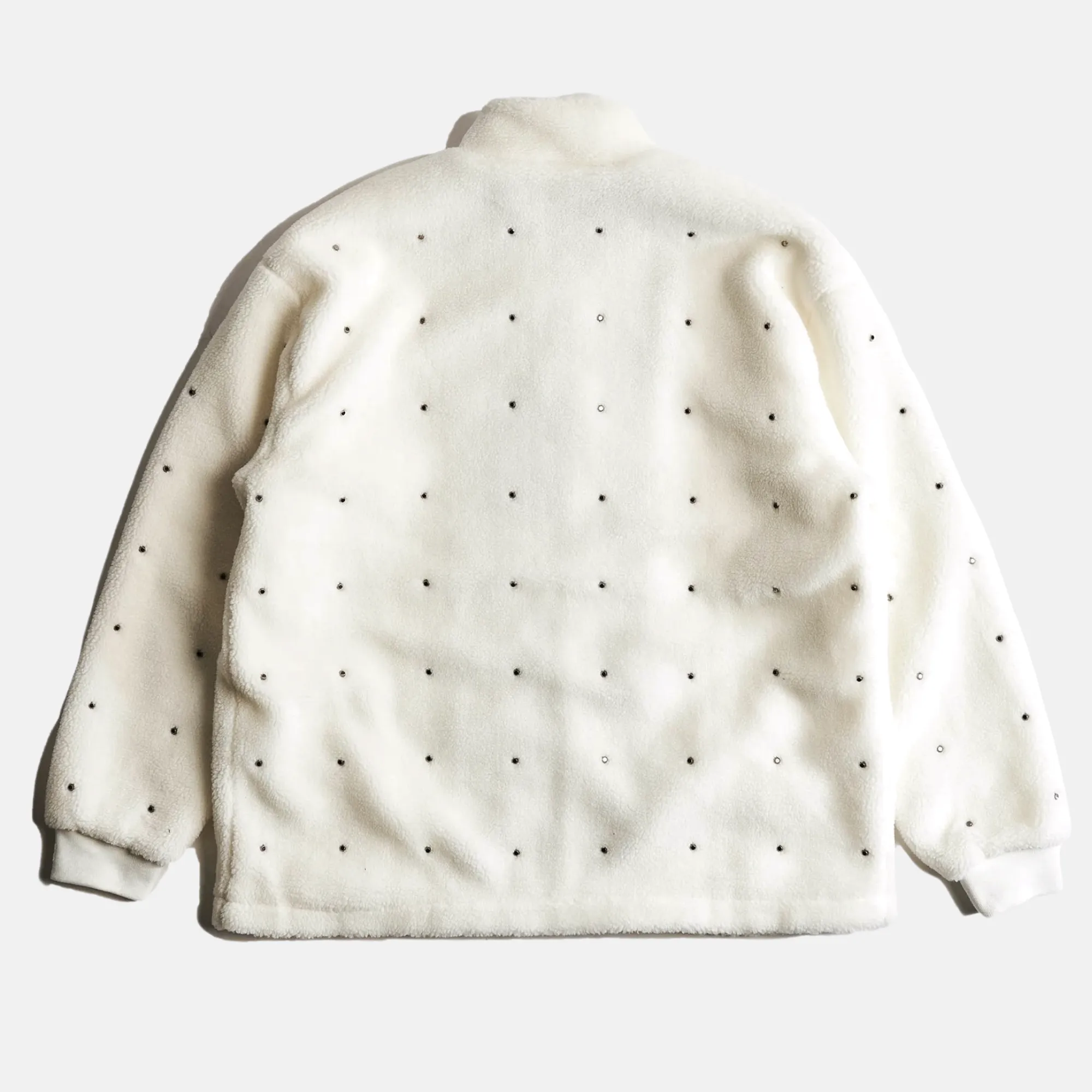 Embellish White Leo Zip Sherpa