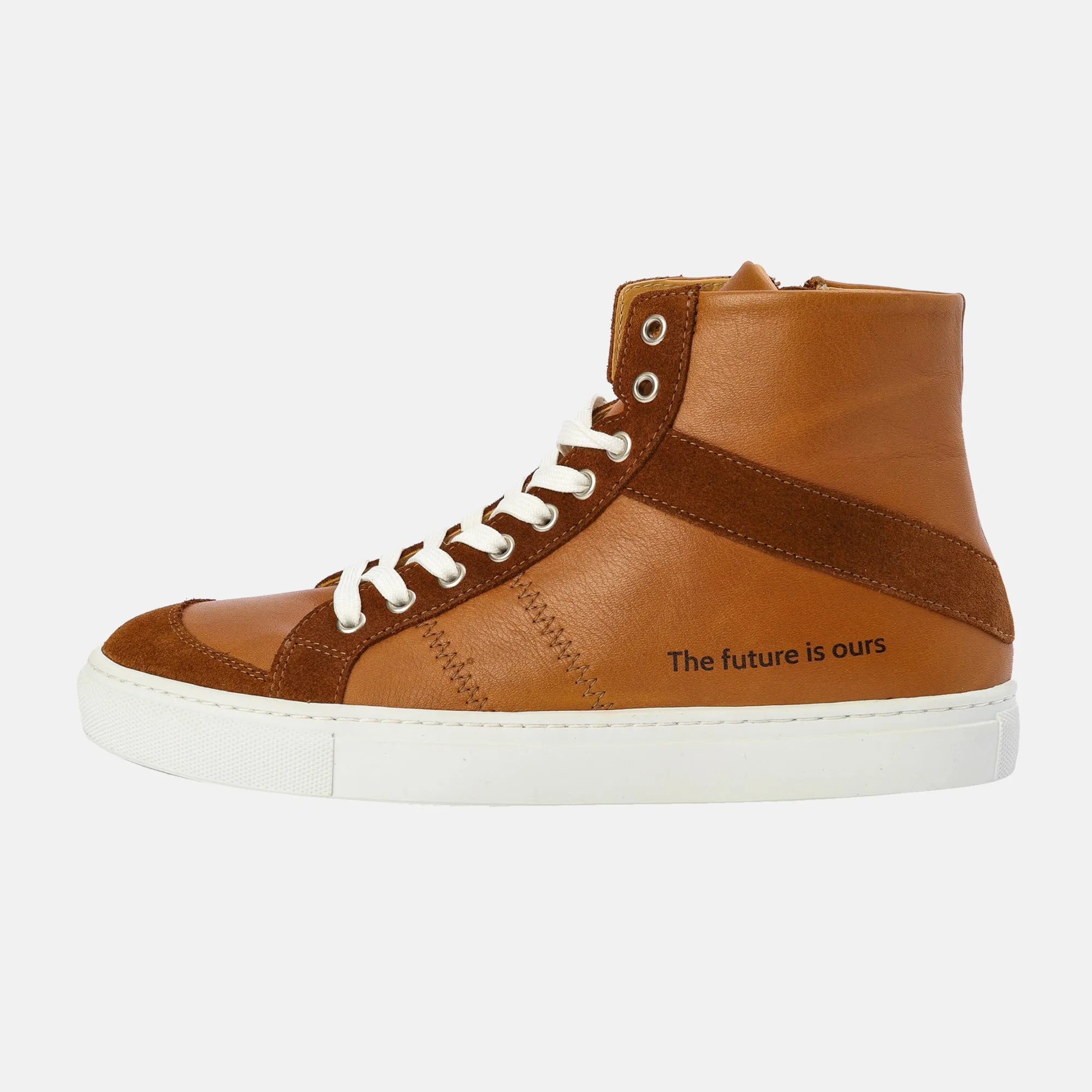 FLOOR high-top sneaker - cuoio