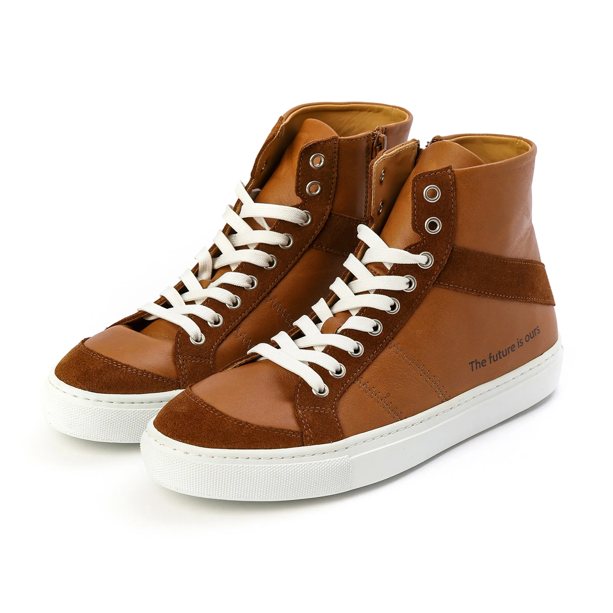 FLOOR high-top sneaker - cuoio