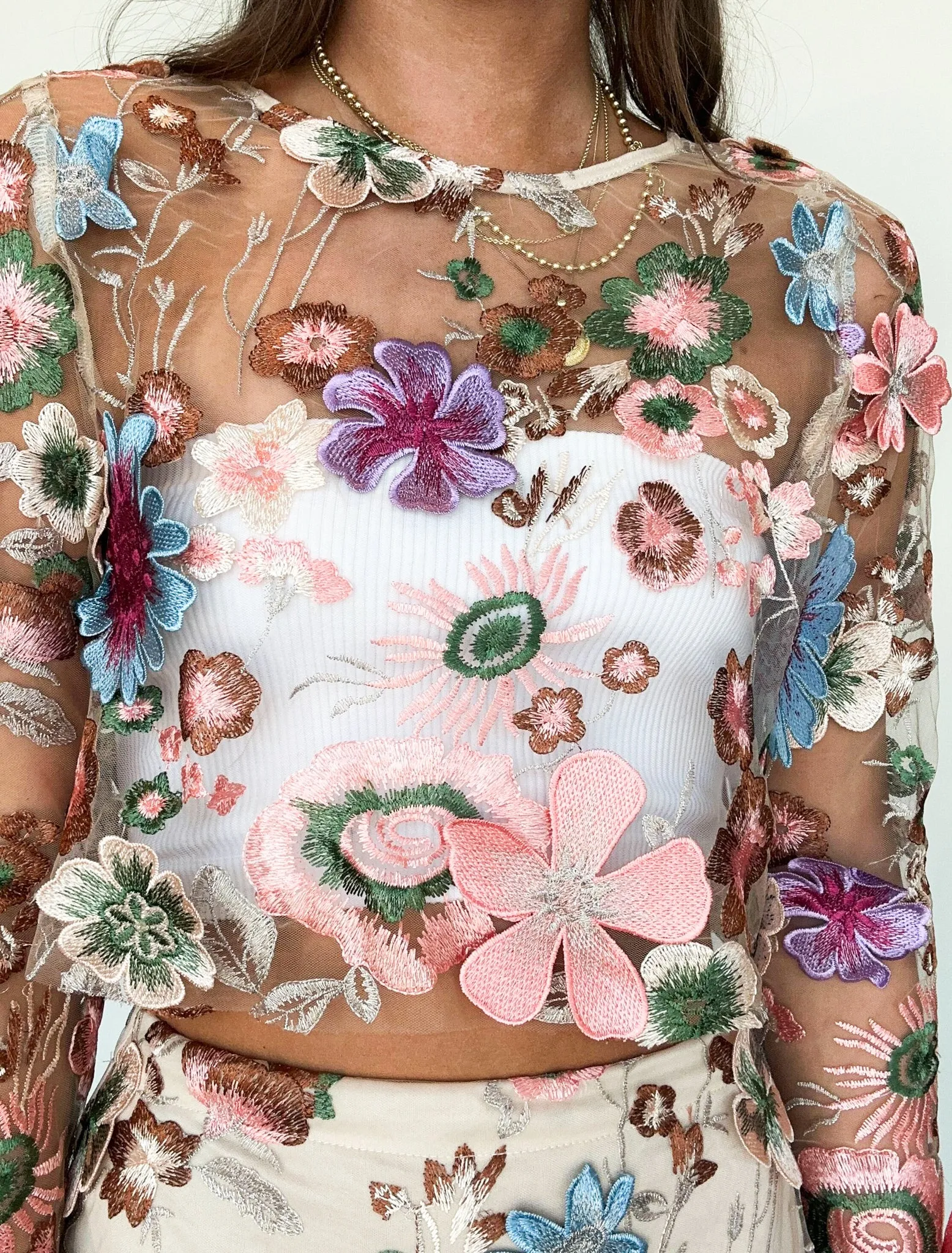 Forever Florals Cropped Blouse