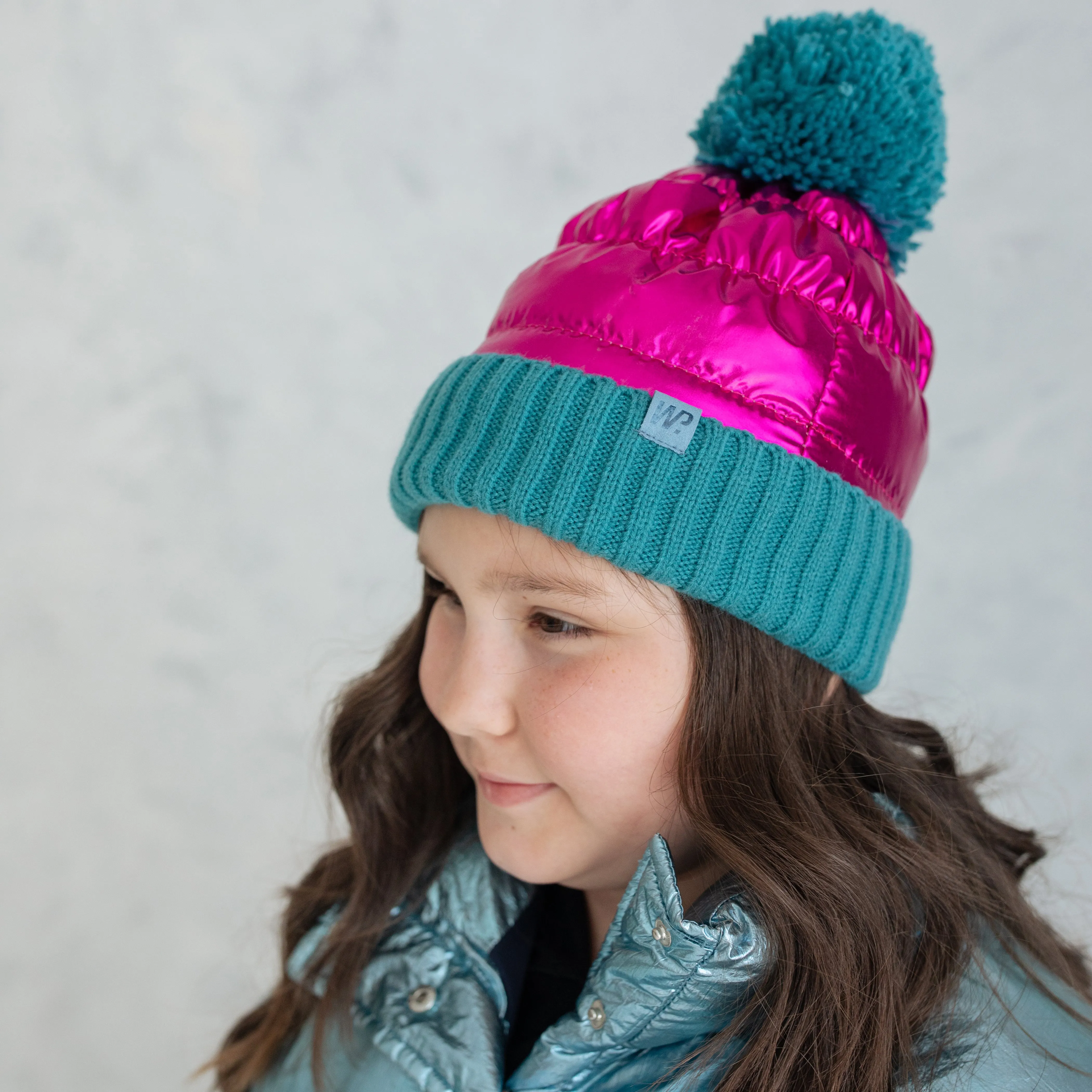 Girl's Metallic Magenta Toque