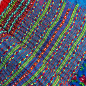 Hmong fabric skirt - home decor piece