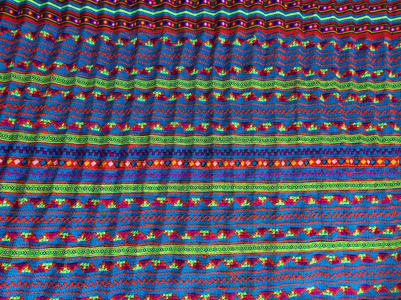 Hmong fabric skirt - home decor piece