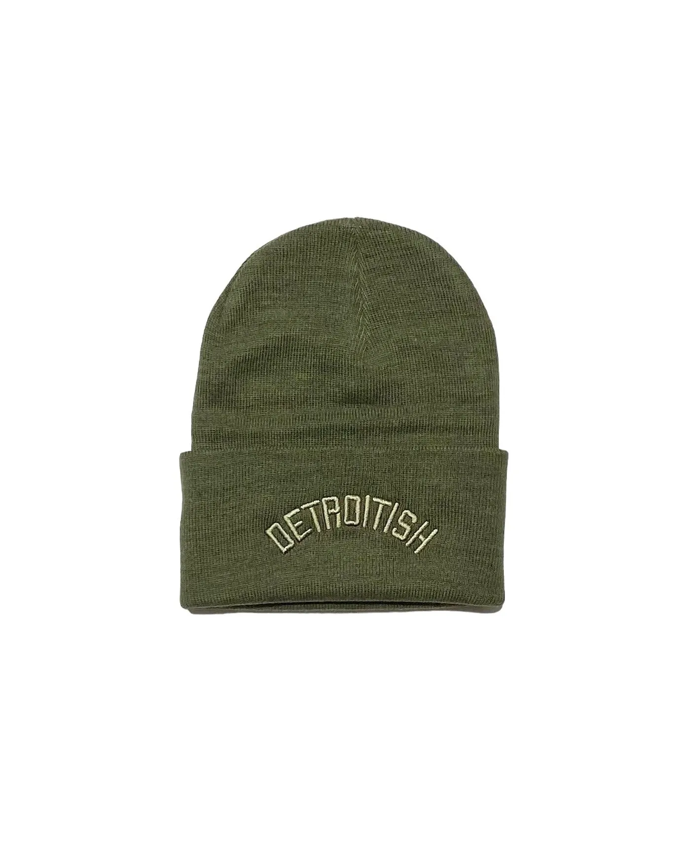 Ink Detroit - Detroitish Sustainable Knit Beanie - Olive