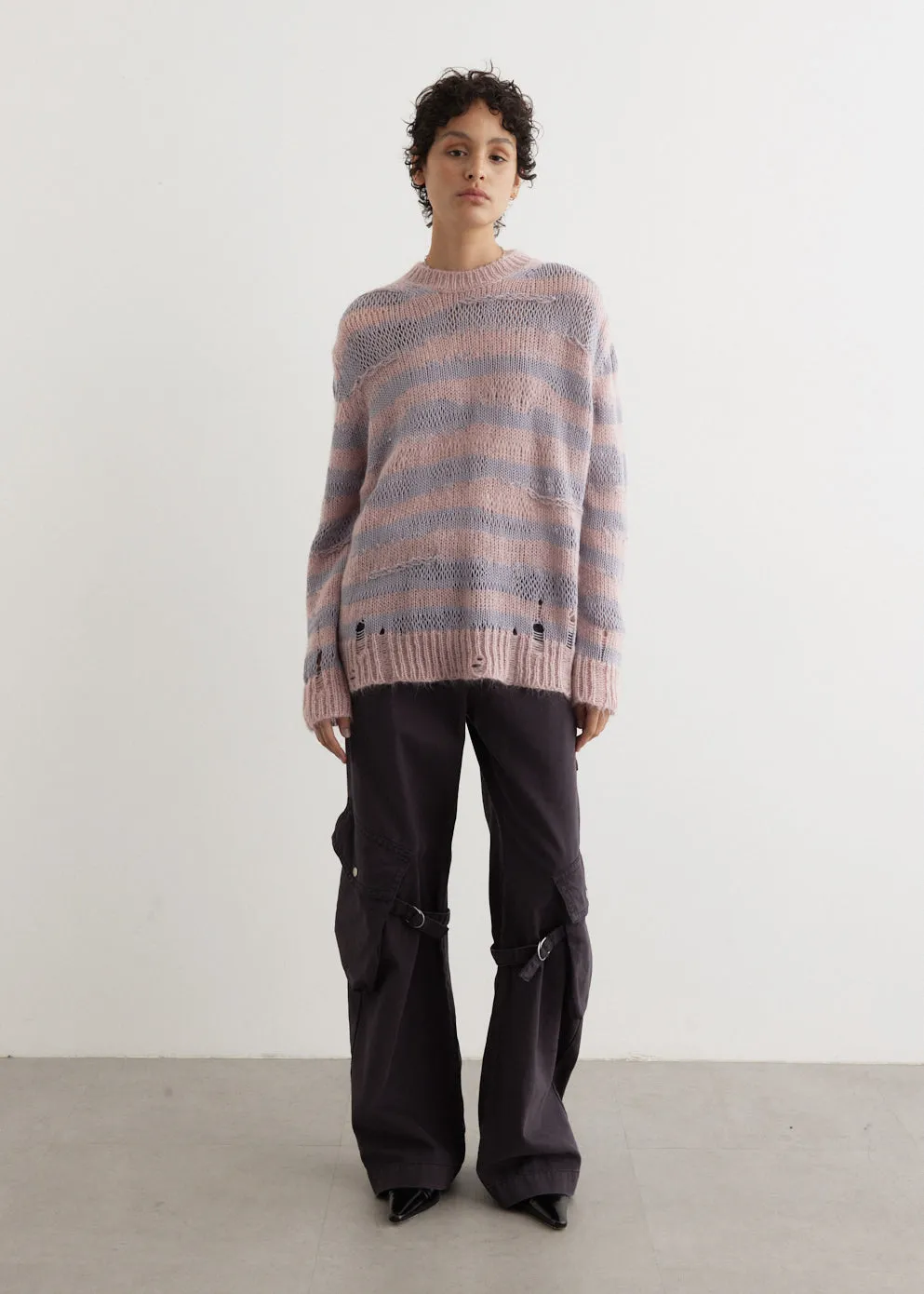 Karita Mohair Stripe Knit Sweater