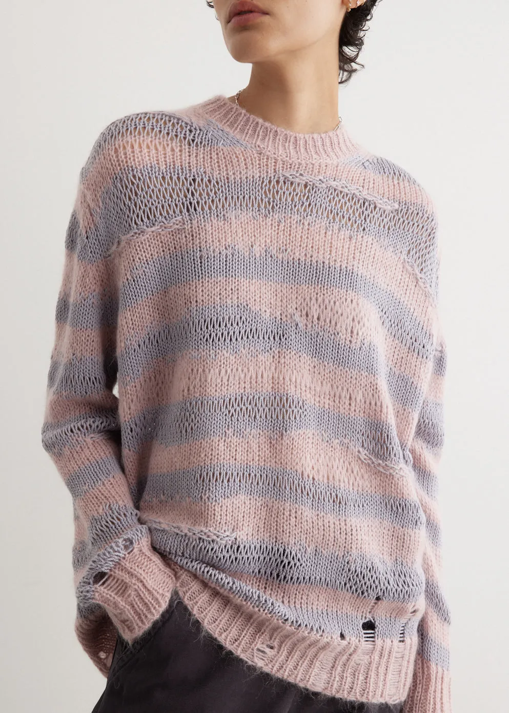 Karita Mohair Stripe Knit Sweater