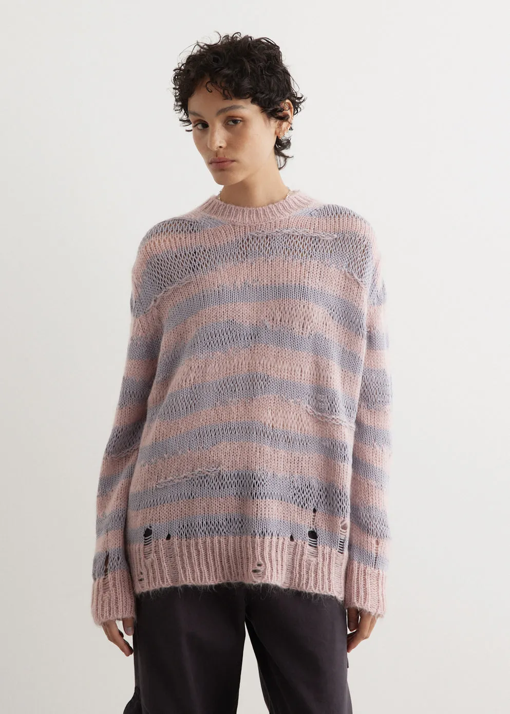 Karita Mohair Stripe Knit Sweater