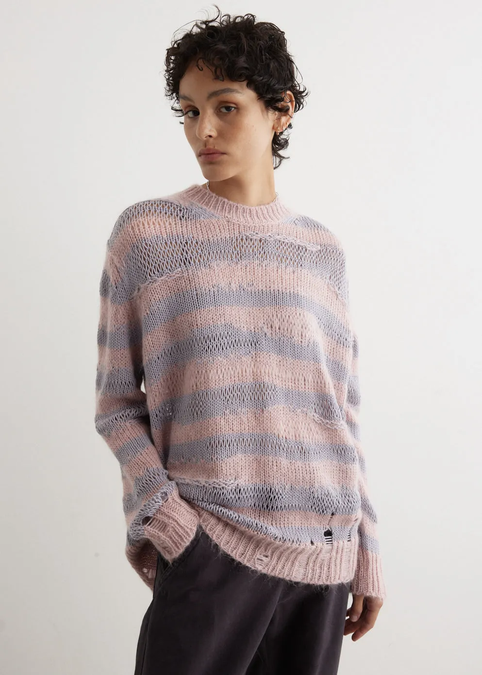 Karita Mohair Stripe Knit Sweater