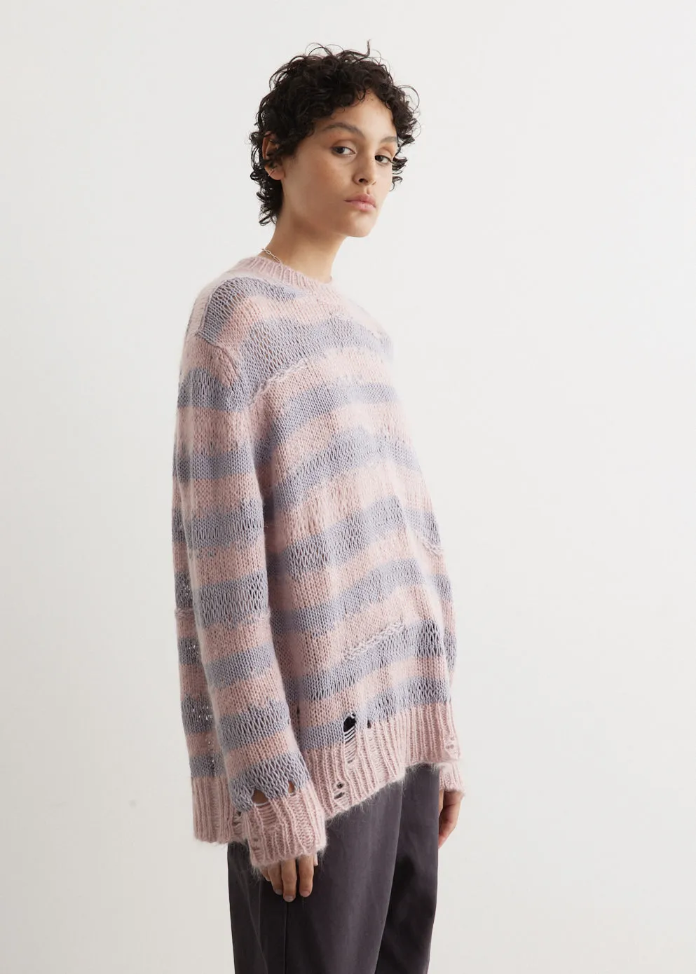 Karita Mohair Stripe Knit Sweater