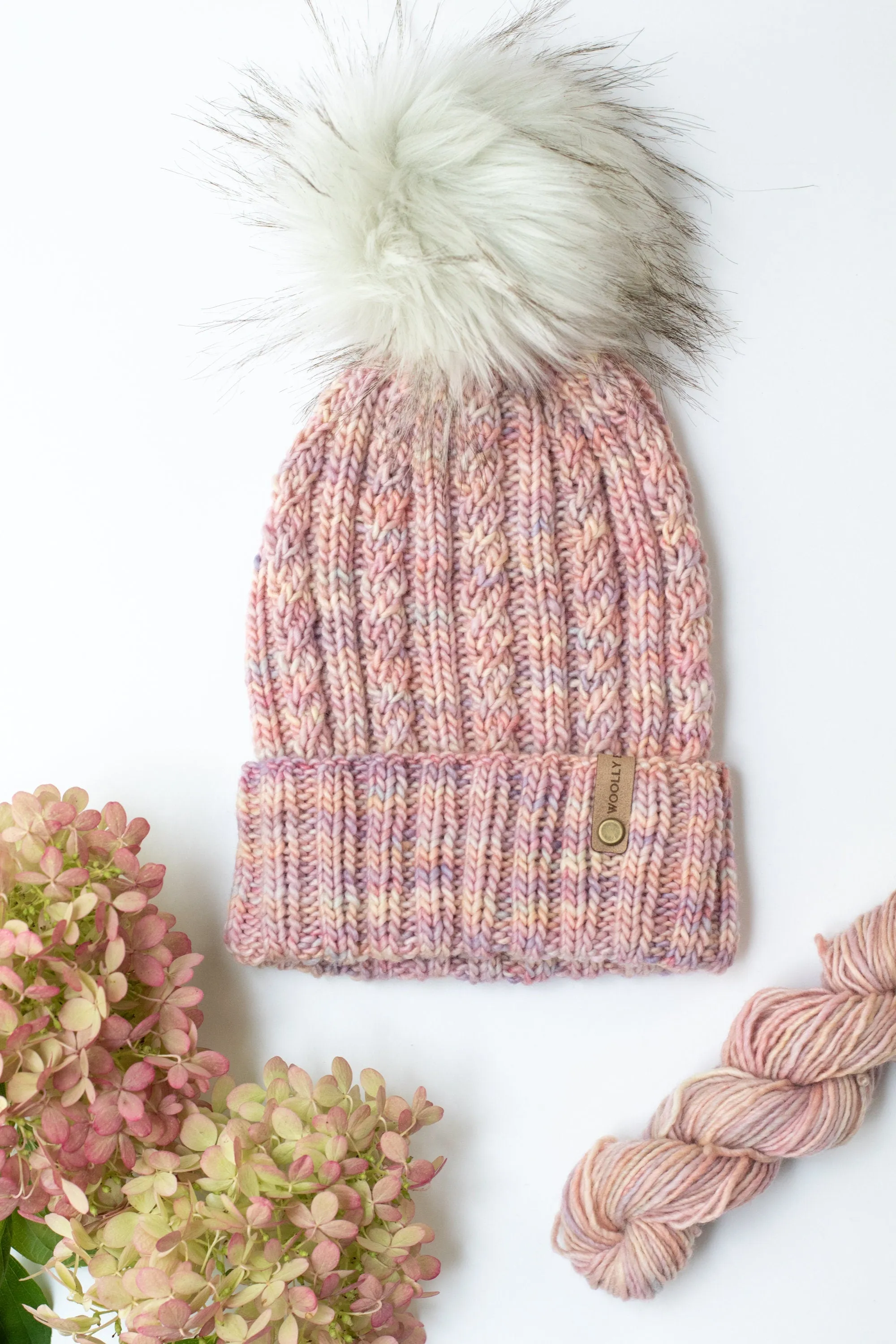 KNITTING PATTERN: Seaspray Beanie, Easy Cable Knit Hat Pattern for Worsted Weight Yarn