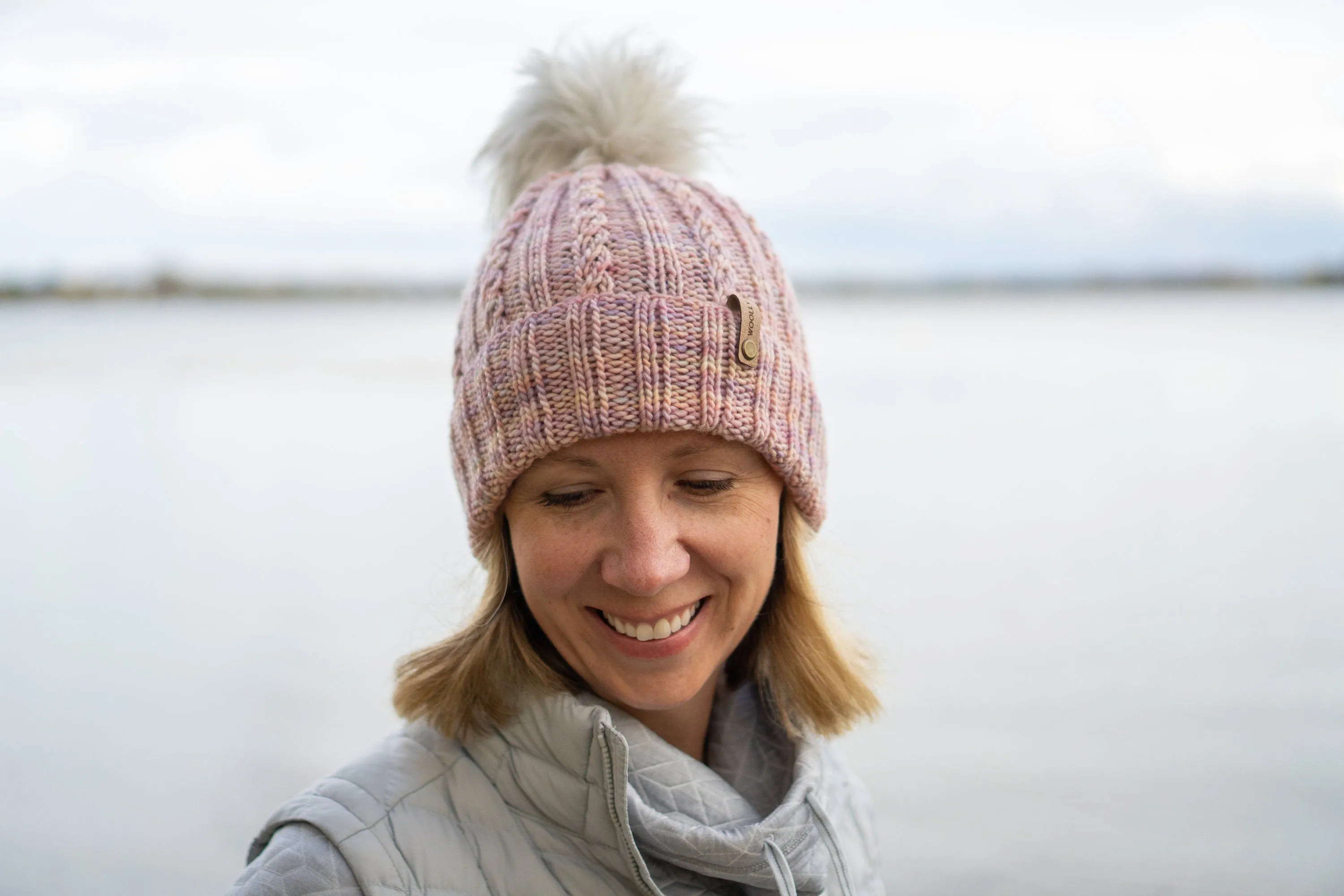 KNITTING PATTERN: Seaspray Beanie, Easy Cable Knit Hat Pattern for Worsted Weight Yarn