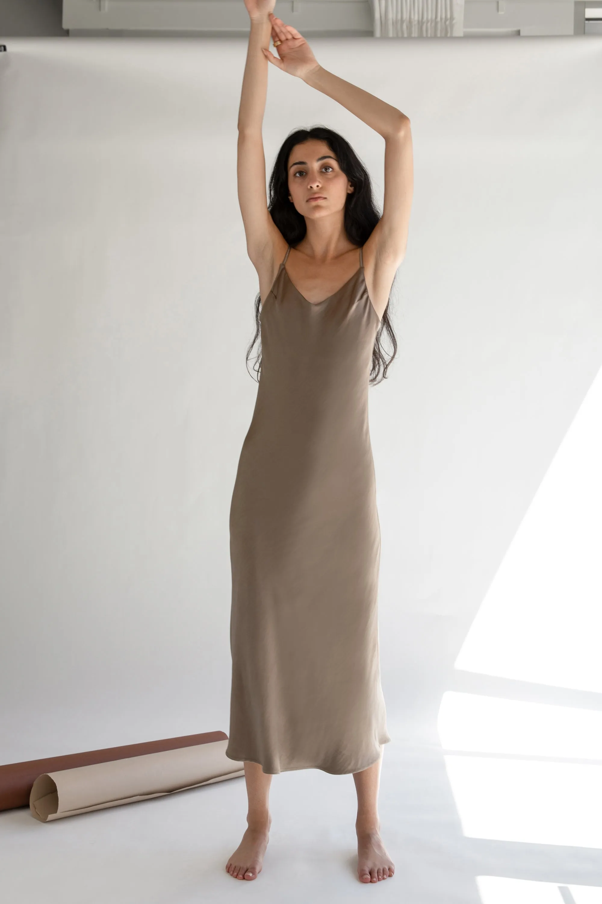 MIDI SLIP DRESS