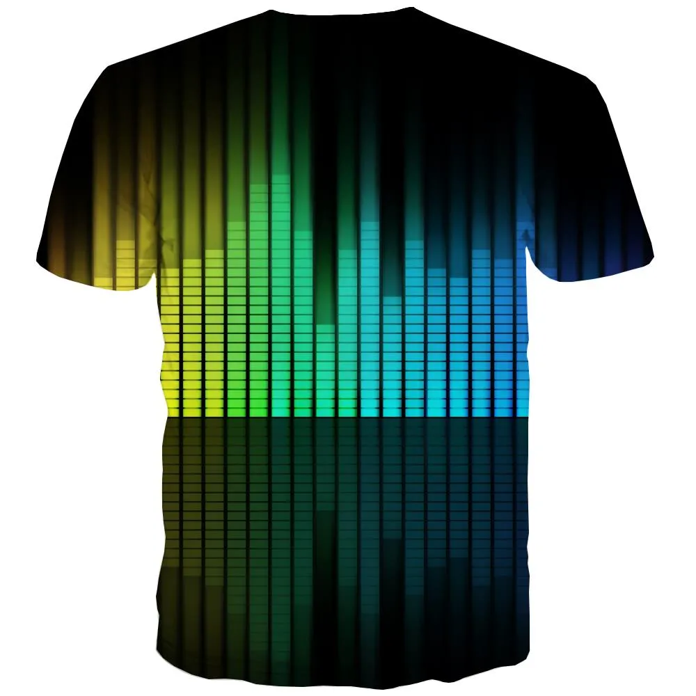 Music T shirts Men Instrument Tshirts Cool Retro Tshirts Casual Electronic Shirt Print