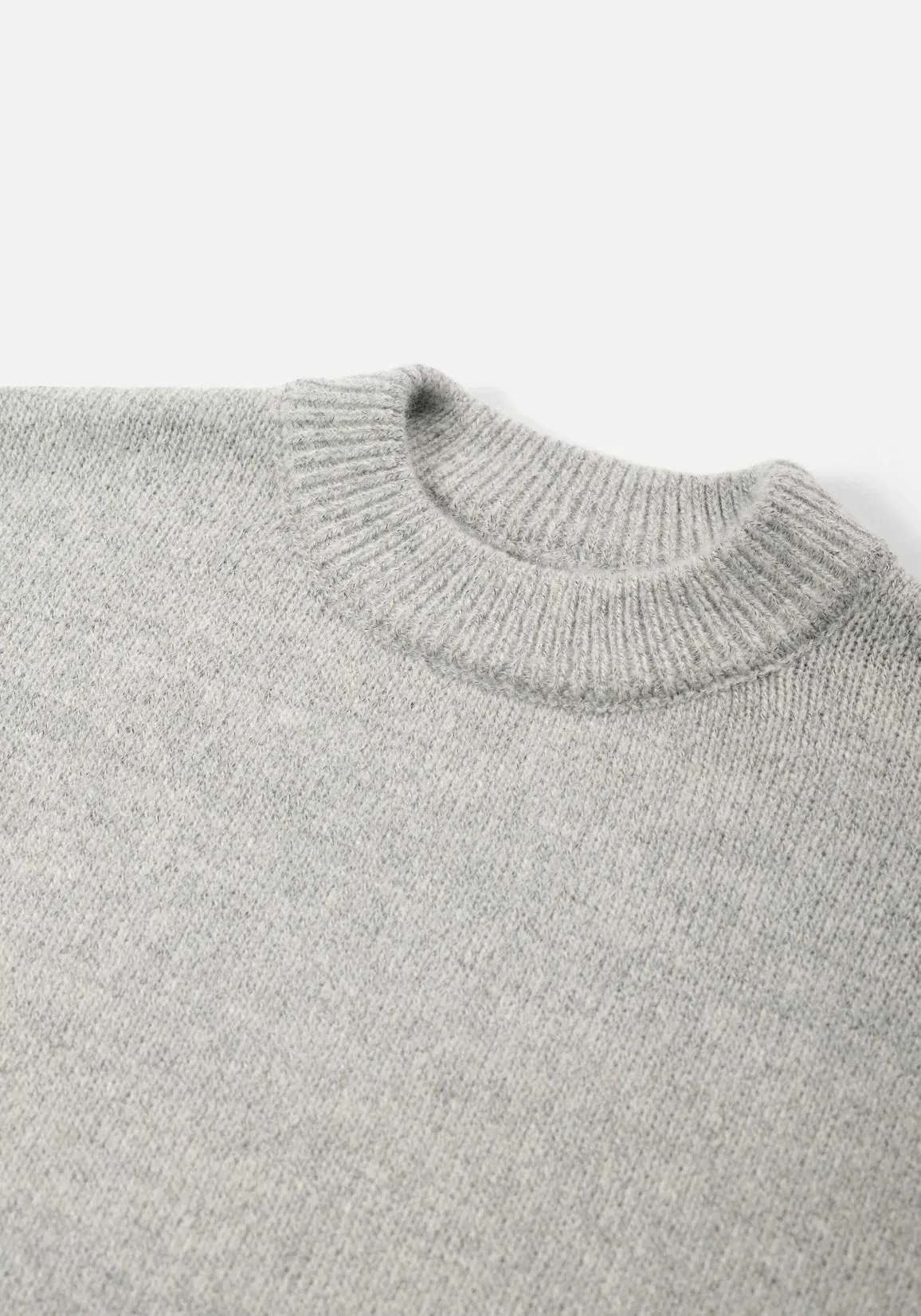 Oversized Fit Mohair Blend Knit Crew Jumper