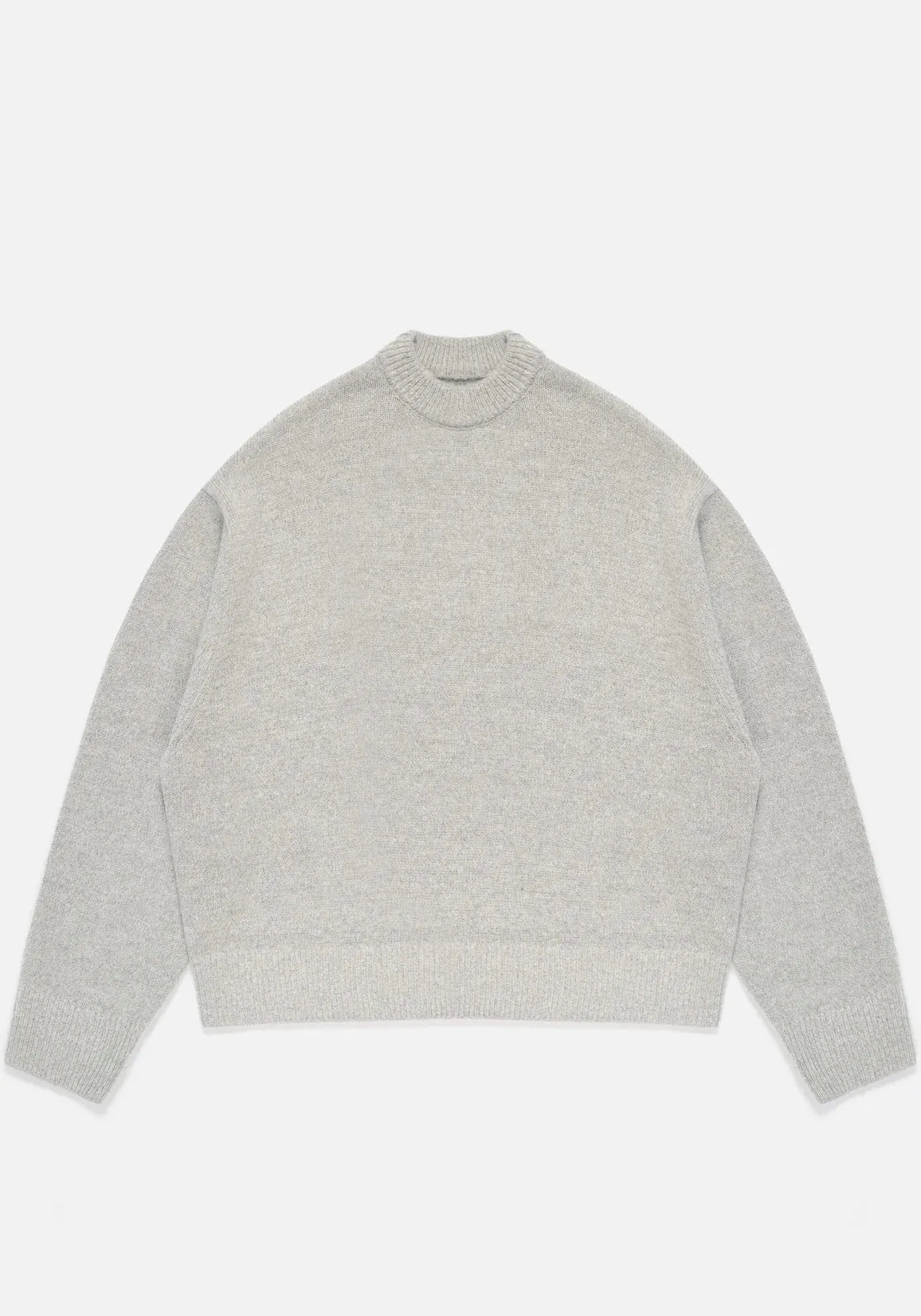 Oversized Fit Mohair Blend Knit Crew Jumper