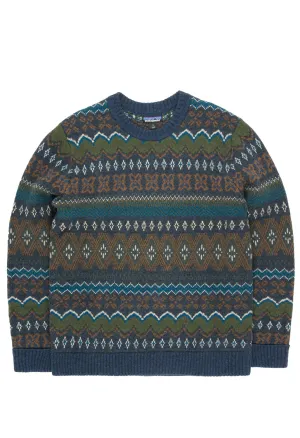 Patagonia Men's Recycled Wool-Blend Sweater - Helmsman: Smolder Blue