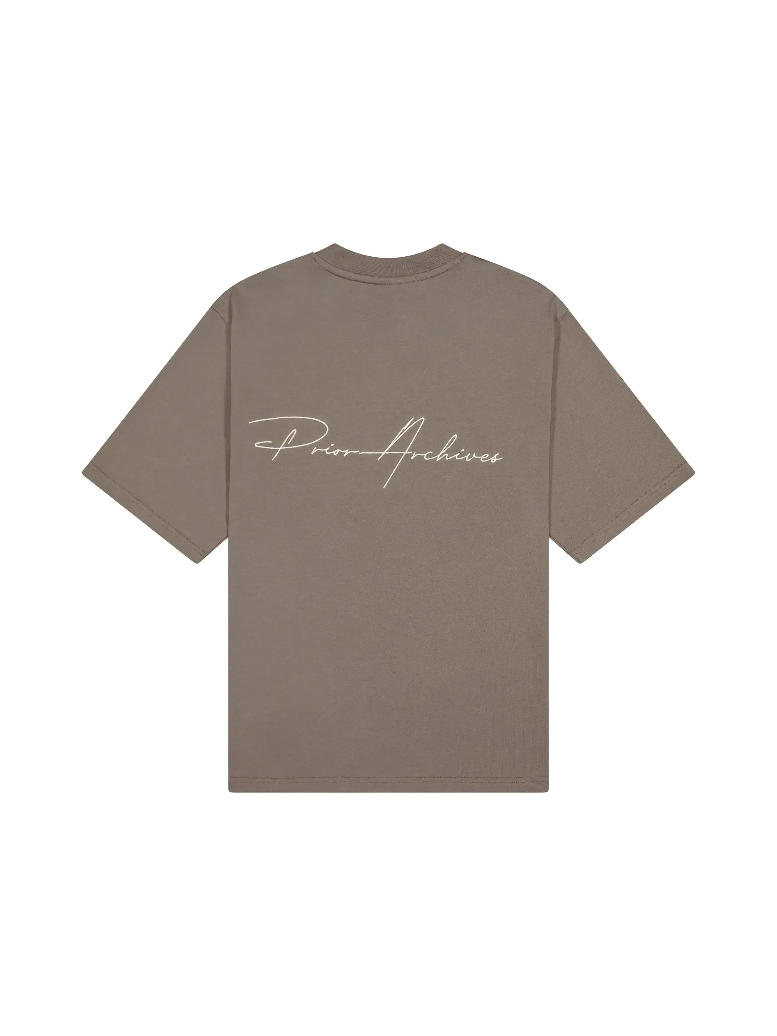 Prior Embroidery Logo Oversized T-shirt Clay Brown