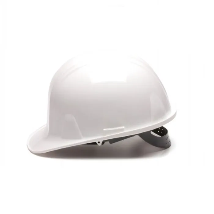 Pyramex HP14010 4 Point Snap Lock Hard Hat, White, 1 Each