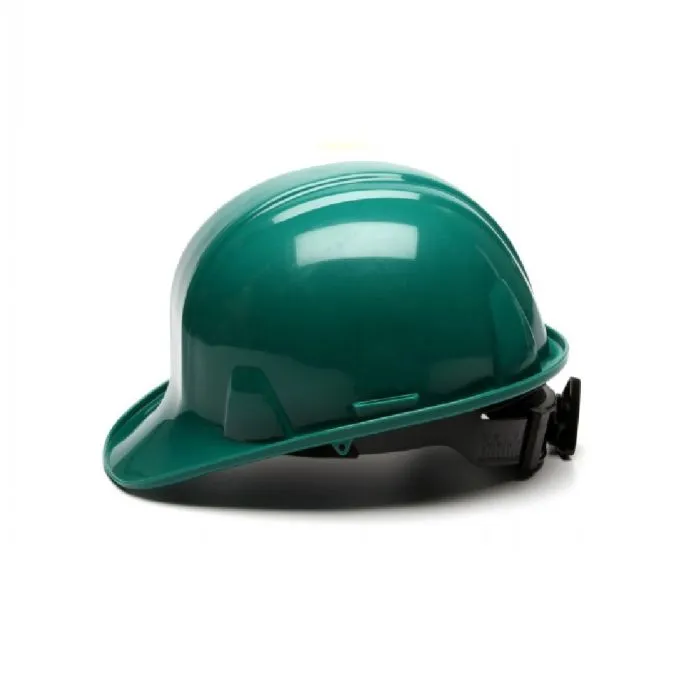 PYRAMEX HP14135 SL Series Cap Style Hardhat, 4-Point Ratchet, Green, 1 Each