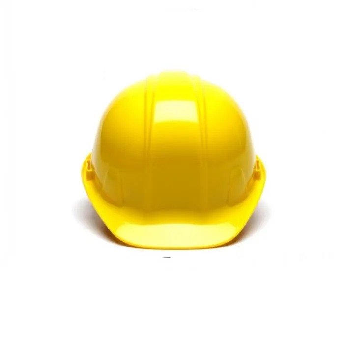 Pyramex SL Series HP14030 Cap Style Hard Hat 4 Point Snap Lock Suspension, Yellow, One Size, 1 Each