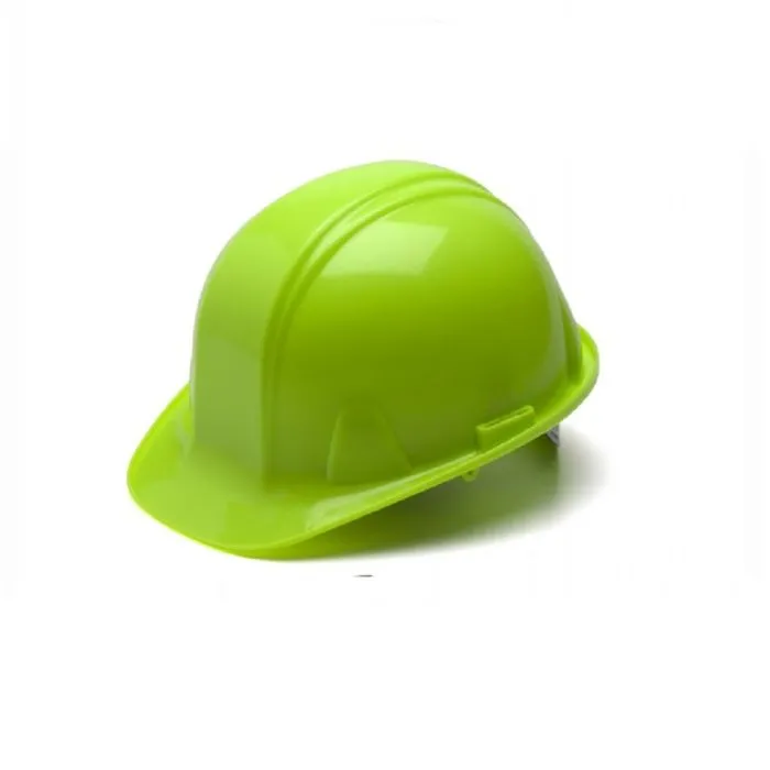 Pyramex SL Series HP14031 Cap Style Hard Hat 4 Point Snap Lock Suspension, Hi Vis Lime, One Size, 1 Each