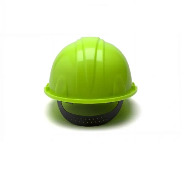 Pyramex SL Series HP14031 Cap Style Hard Hat 4 Point Snap Lock Suspension, Hi Vis Lime, One Size, 1 Each