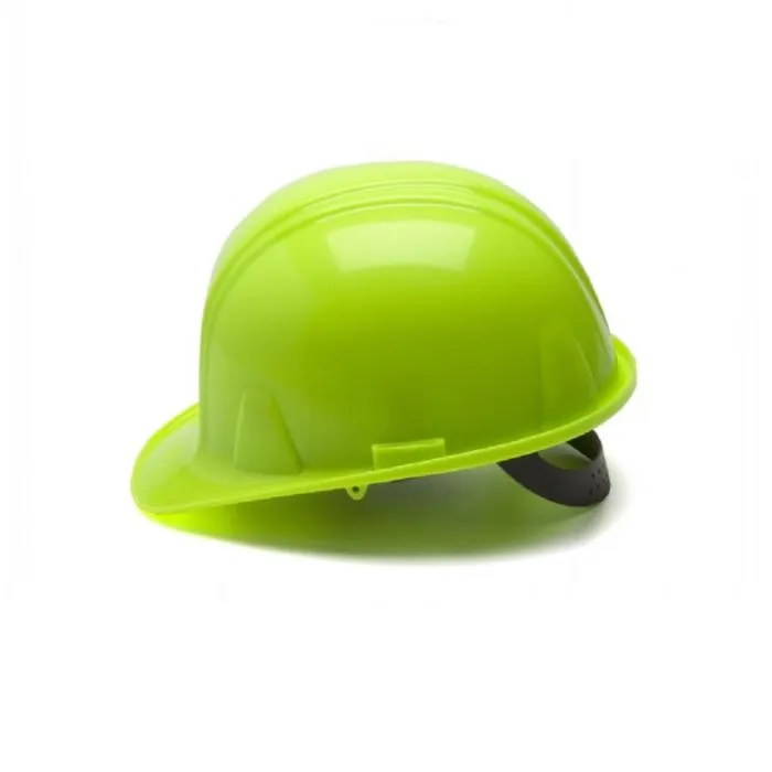 Pyramex SL Series HP14031 Cap Style Hard Hat 4 Point Snap Lock Suspension, Hi Vis Lime, One Size, 1 Each