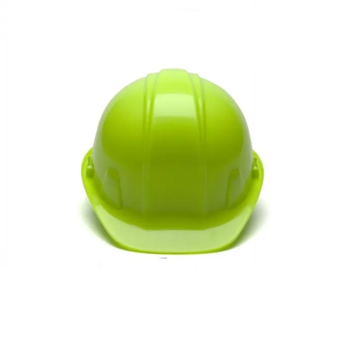 Pyramex SL Series HP14031 Cap Style Hard Hat 4 Point Snap Lock Suspension, Hi Vis Lime, One Size, 1 Each