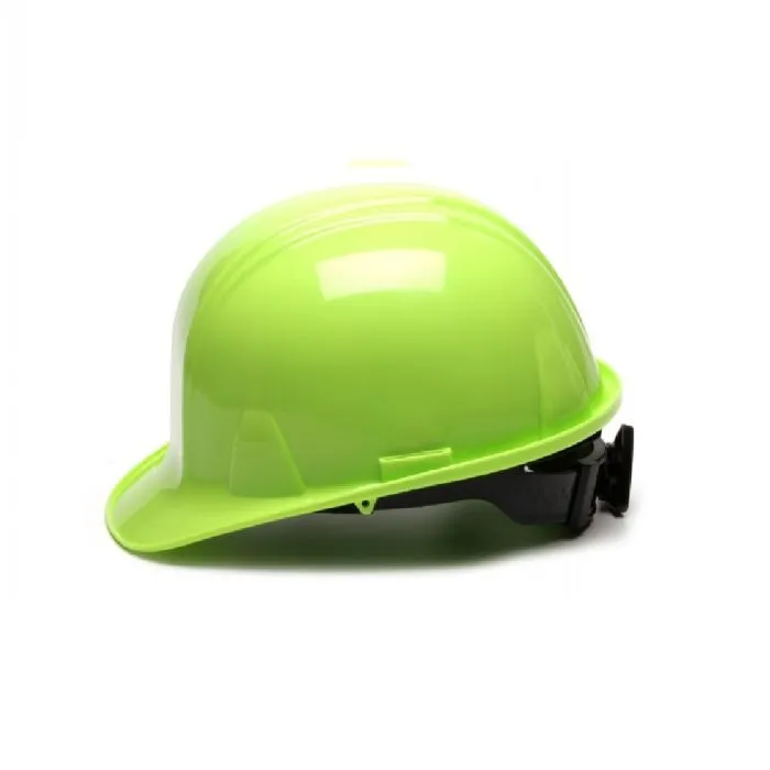 Pyramex SL Series HP14131 Cap Style Hard Hat 4 Point Ratchet Suspension Hi Vis Lime, One Size, 1 Each