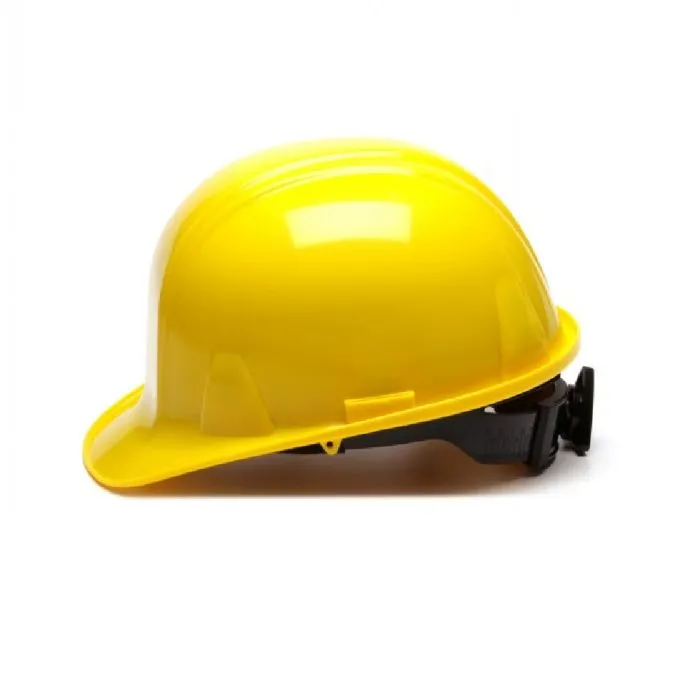 Pyramex SL Series HP16130 Cap Style Hard Hat 6 Point Ratchet Suspension, Yellow, One Size, 1 Each