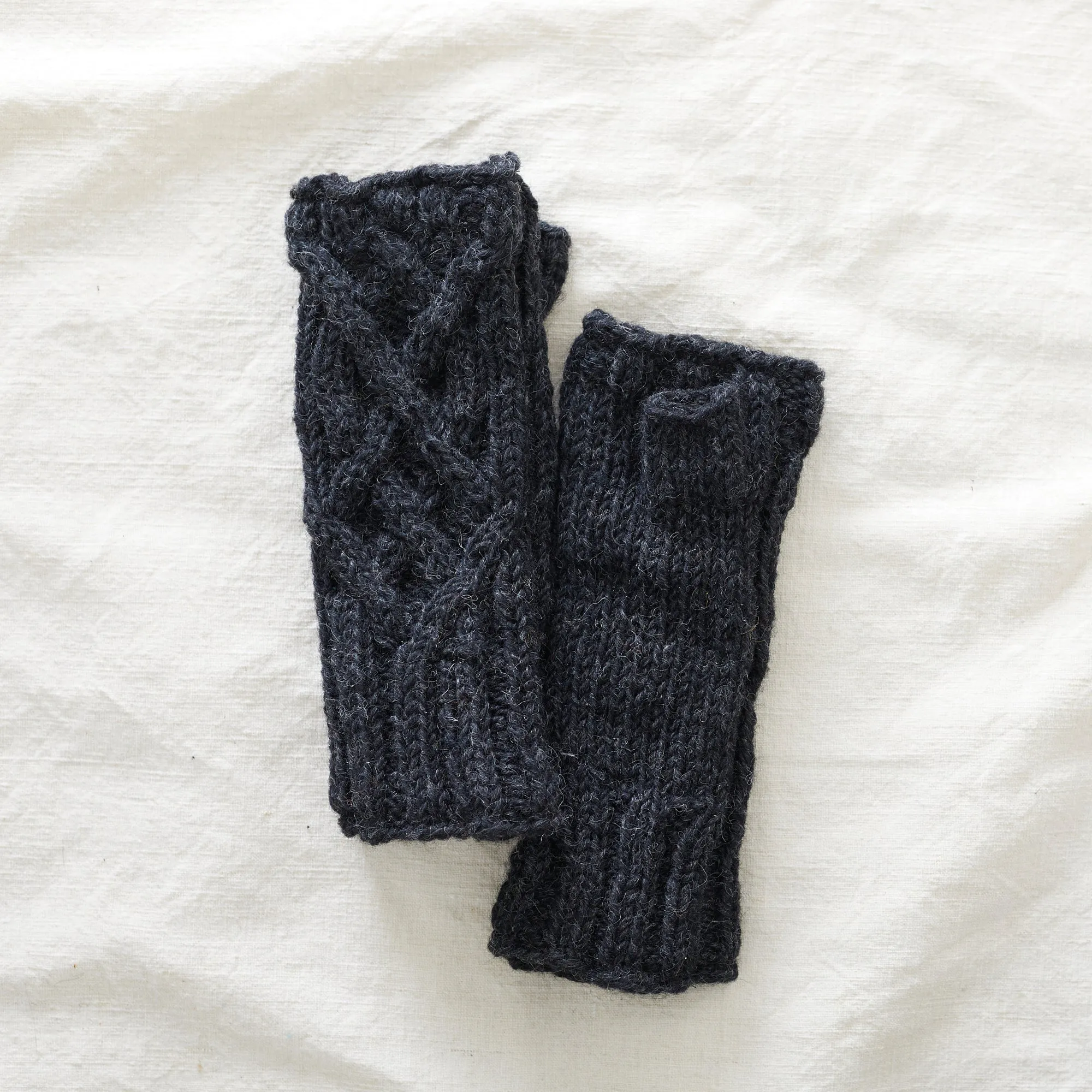 RAJA Cable Knit Wool Lined Wristwarmer Gloves (WS)