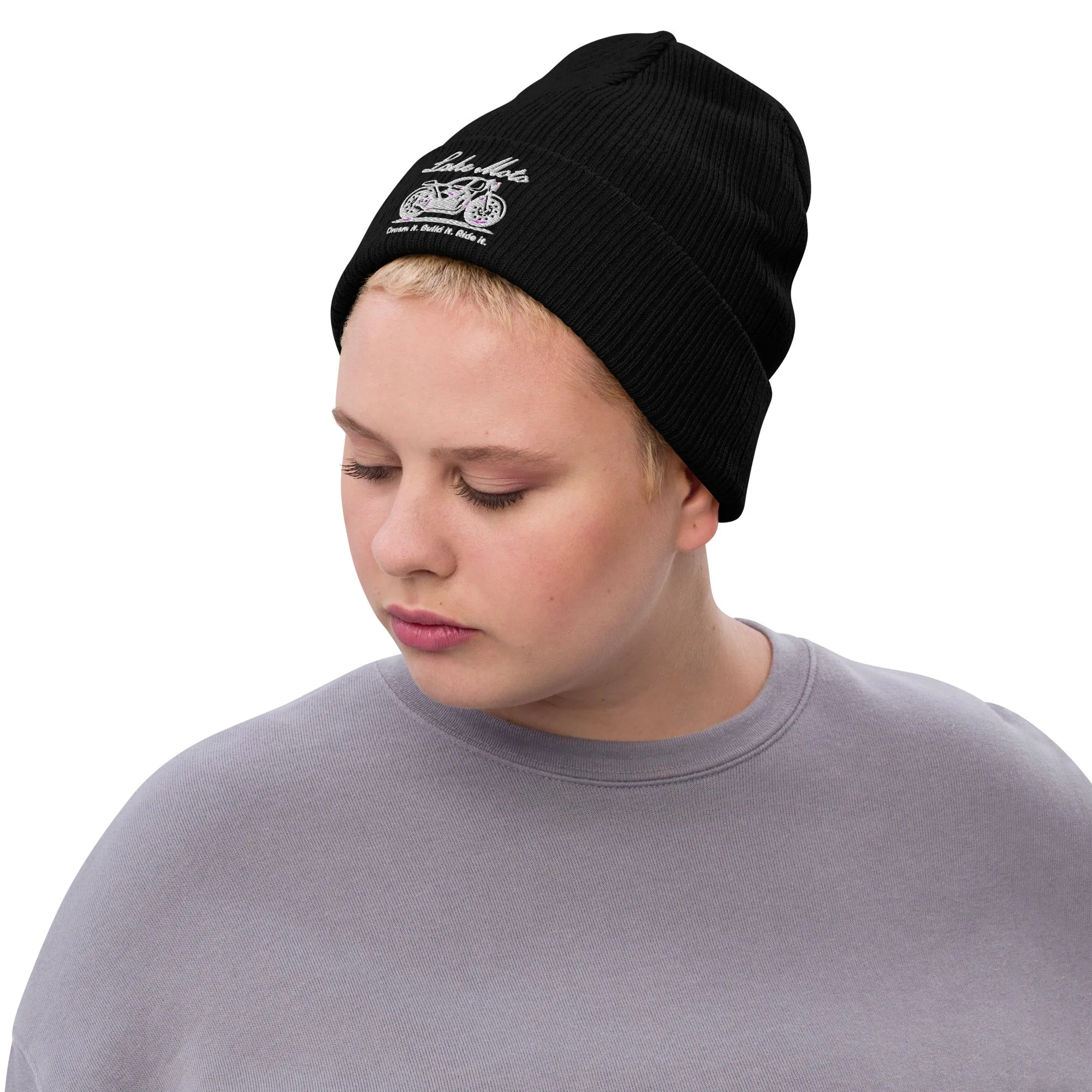 Ribbed knit beanie