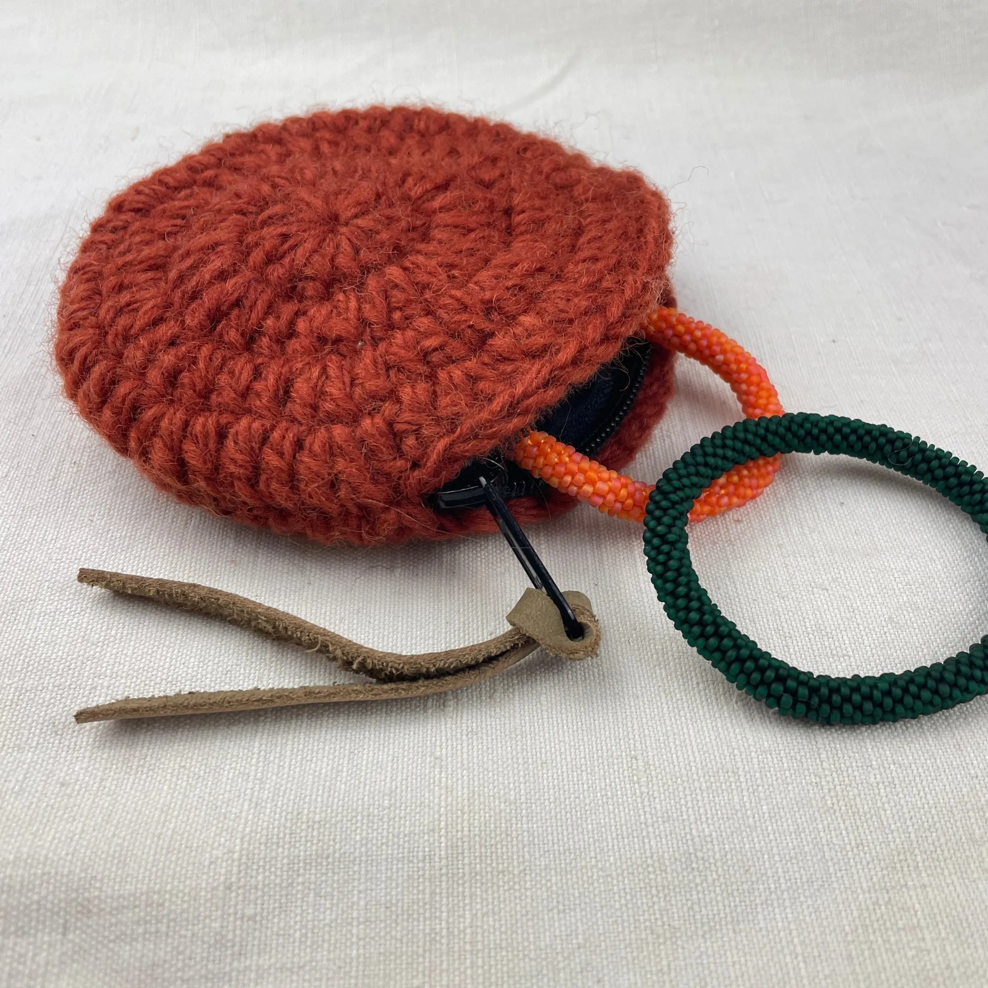 RICA Crochet Wool Circular Coin Purse (WS)