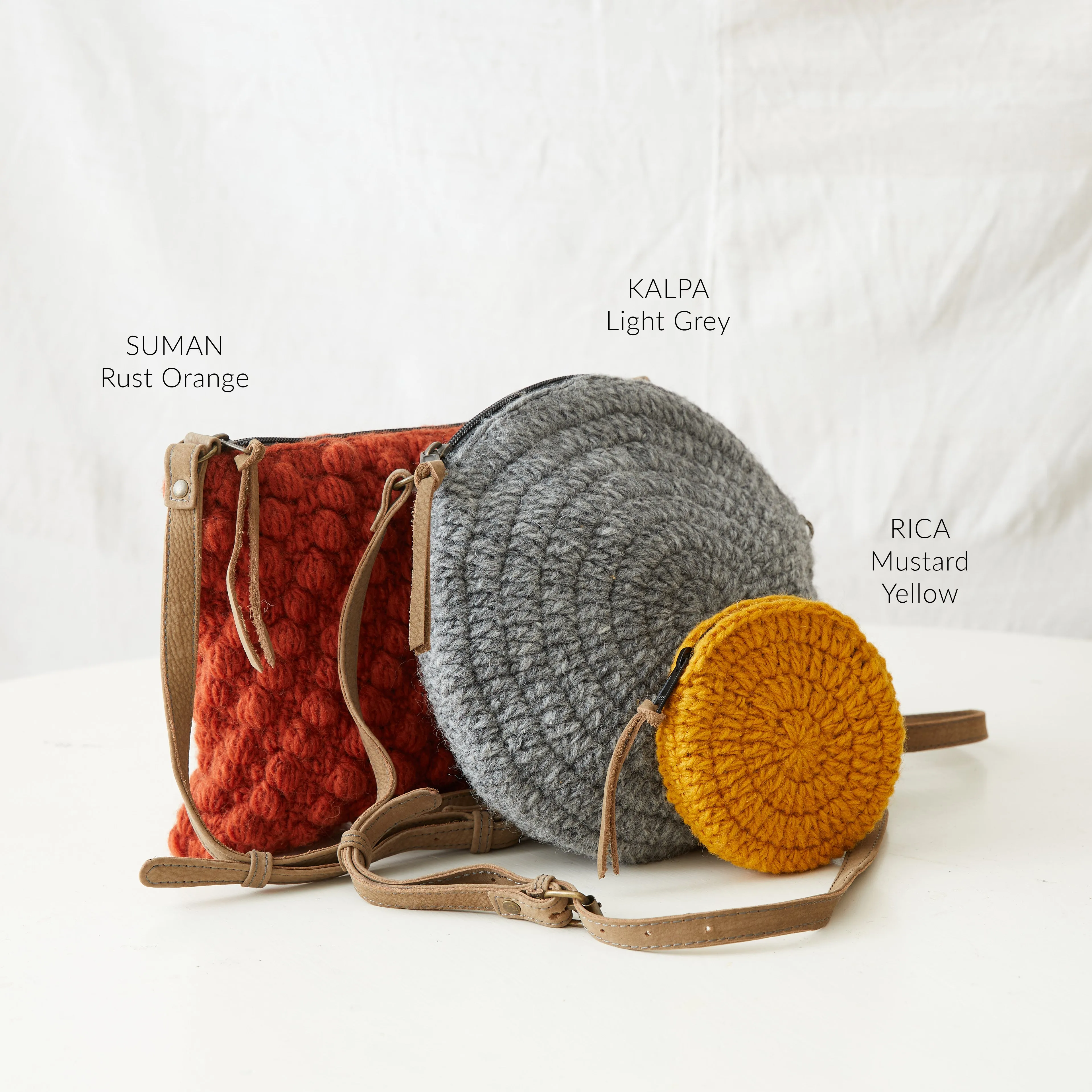 RICA Crochet Wool Circular Coin Purse (WS)