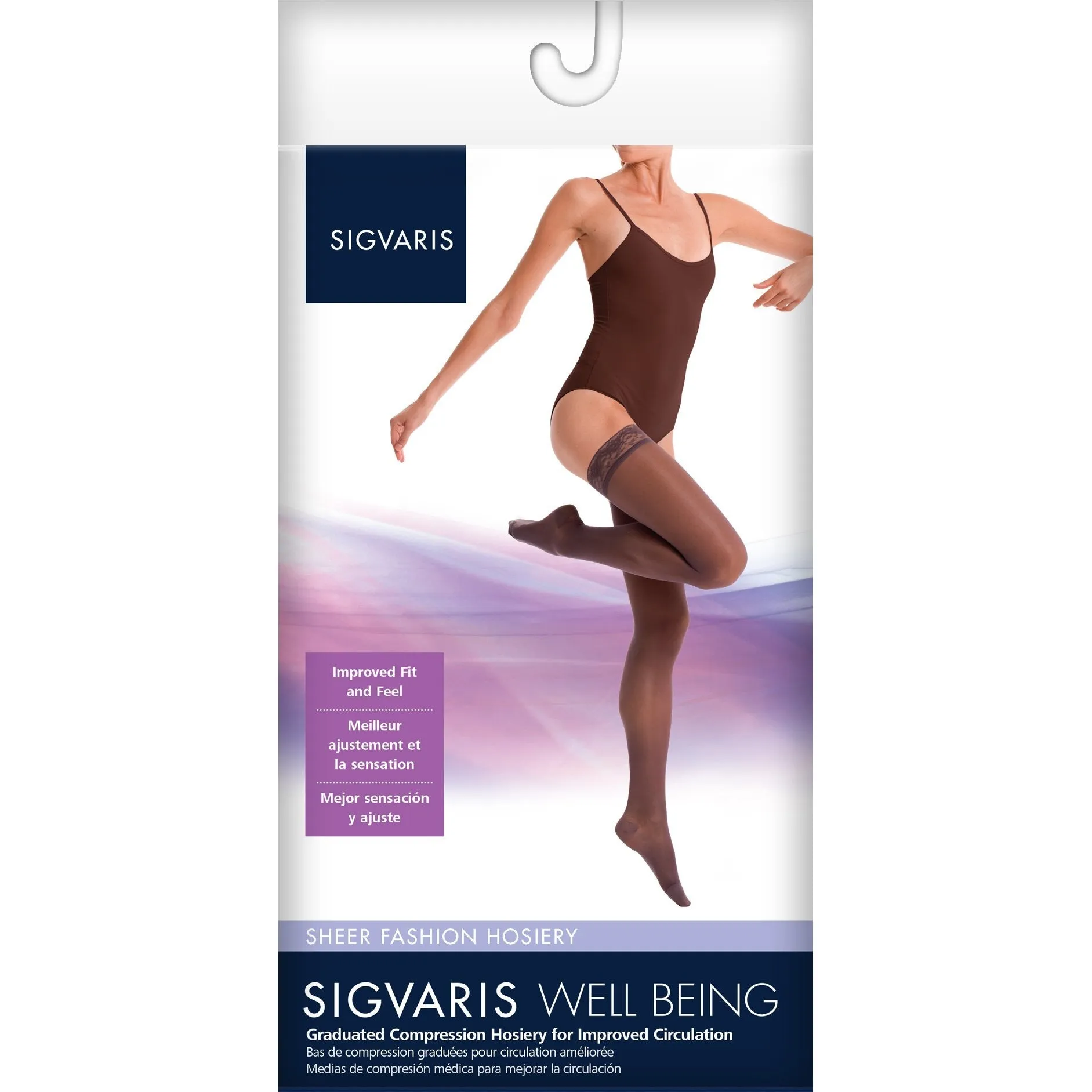 Sigvaris Sheer Fashion Women's Thigh High 15-20 mmHg