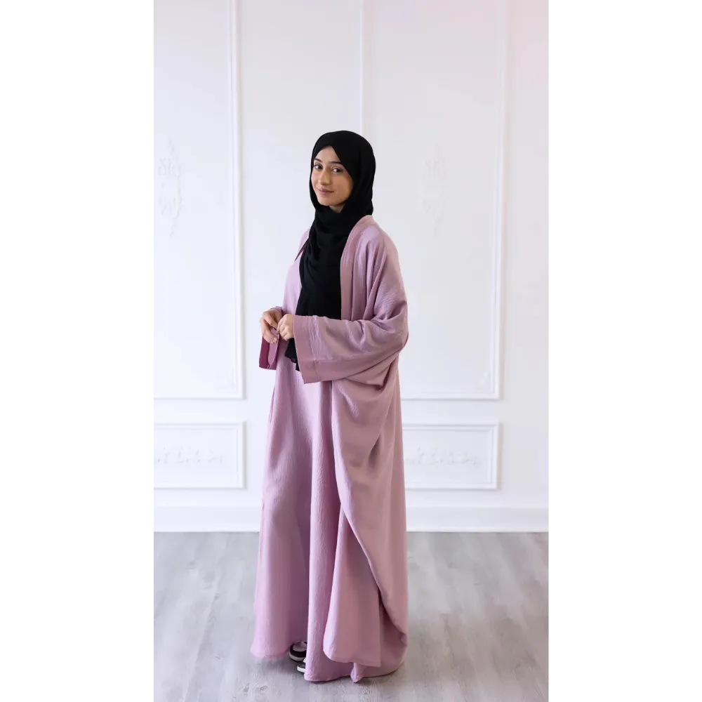 Slip Dress and Loose Fit Abaya (Iris Purple)