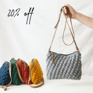 SUMAN Crochet Bobble Cross Body Handbag (WS)