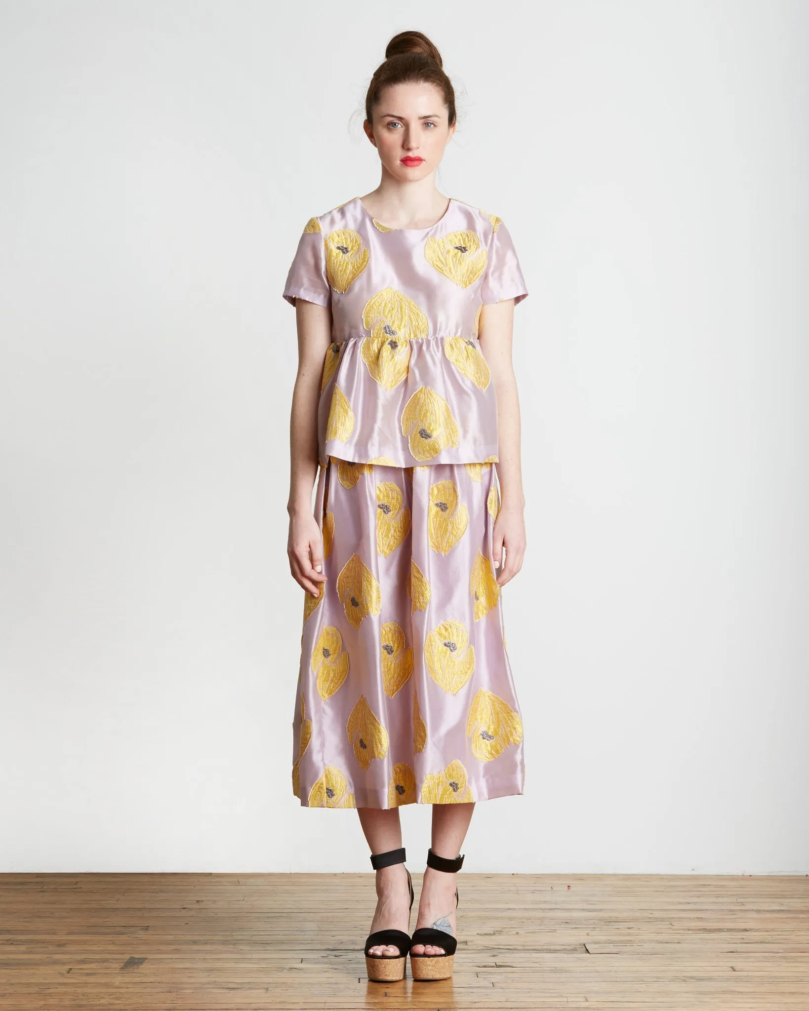 SUNO Crocus Jacquard Skirt