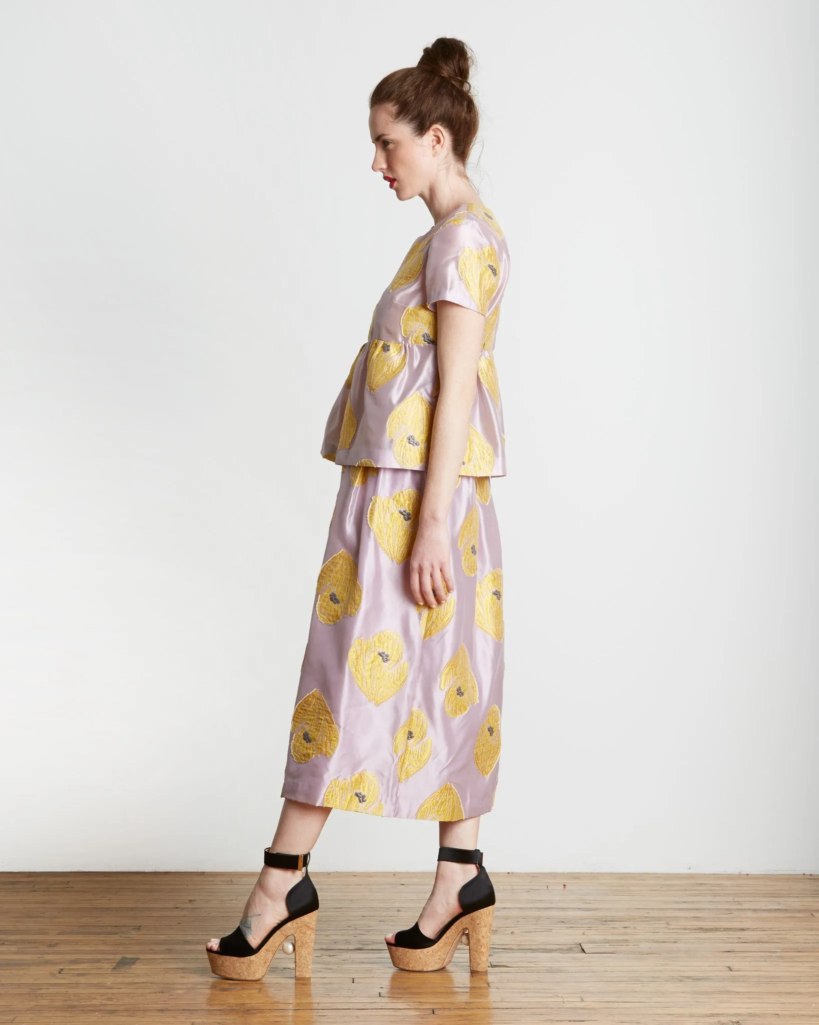 SUNO Crocus Jacquard Skirt