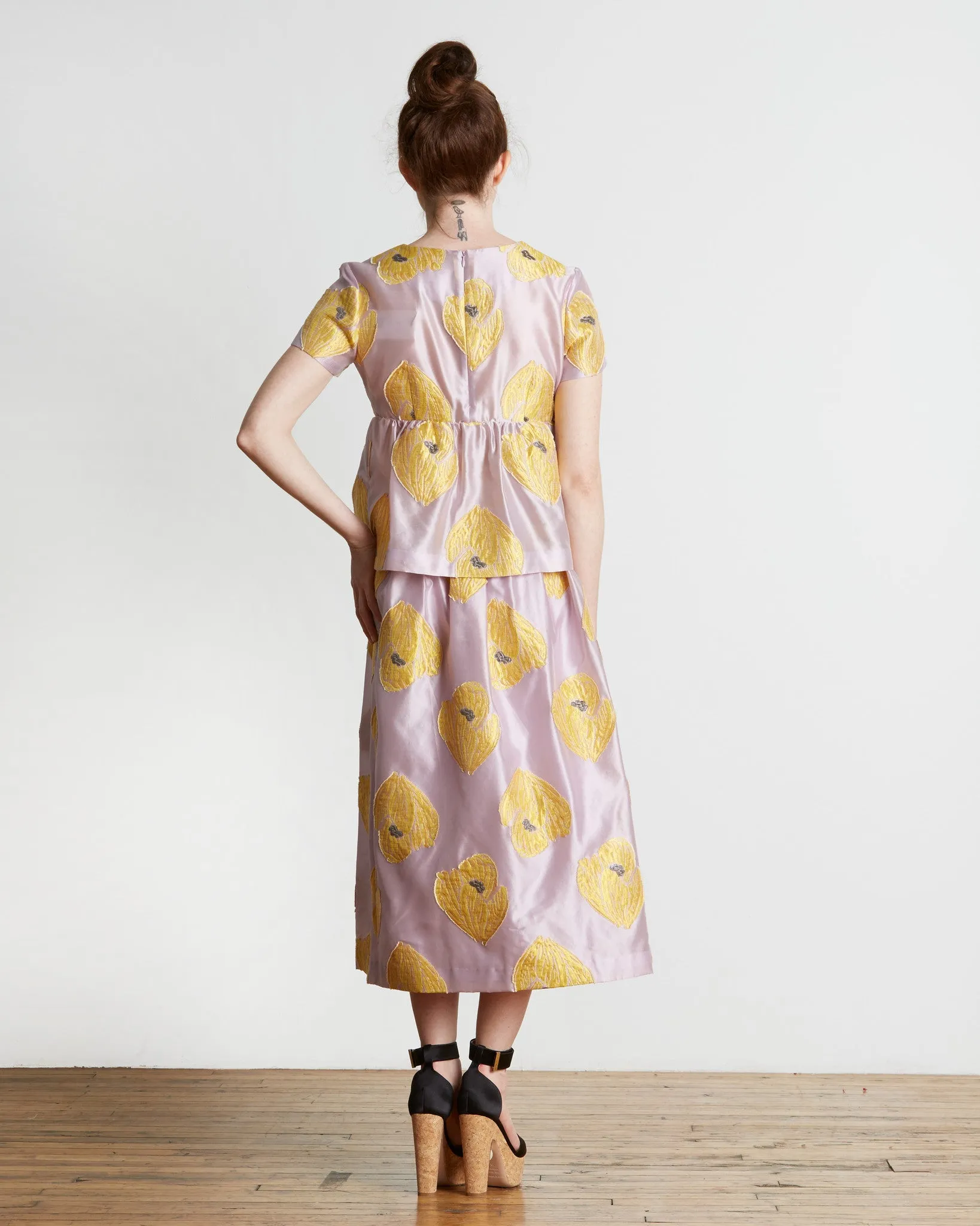 SUNO Crocus Jacquard Skirt