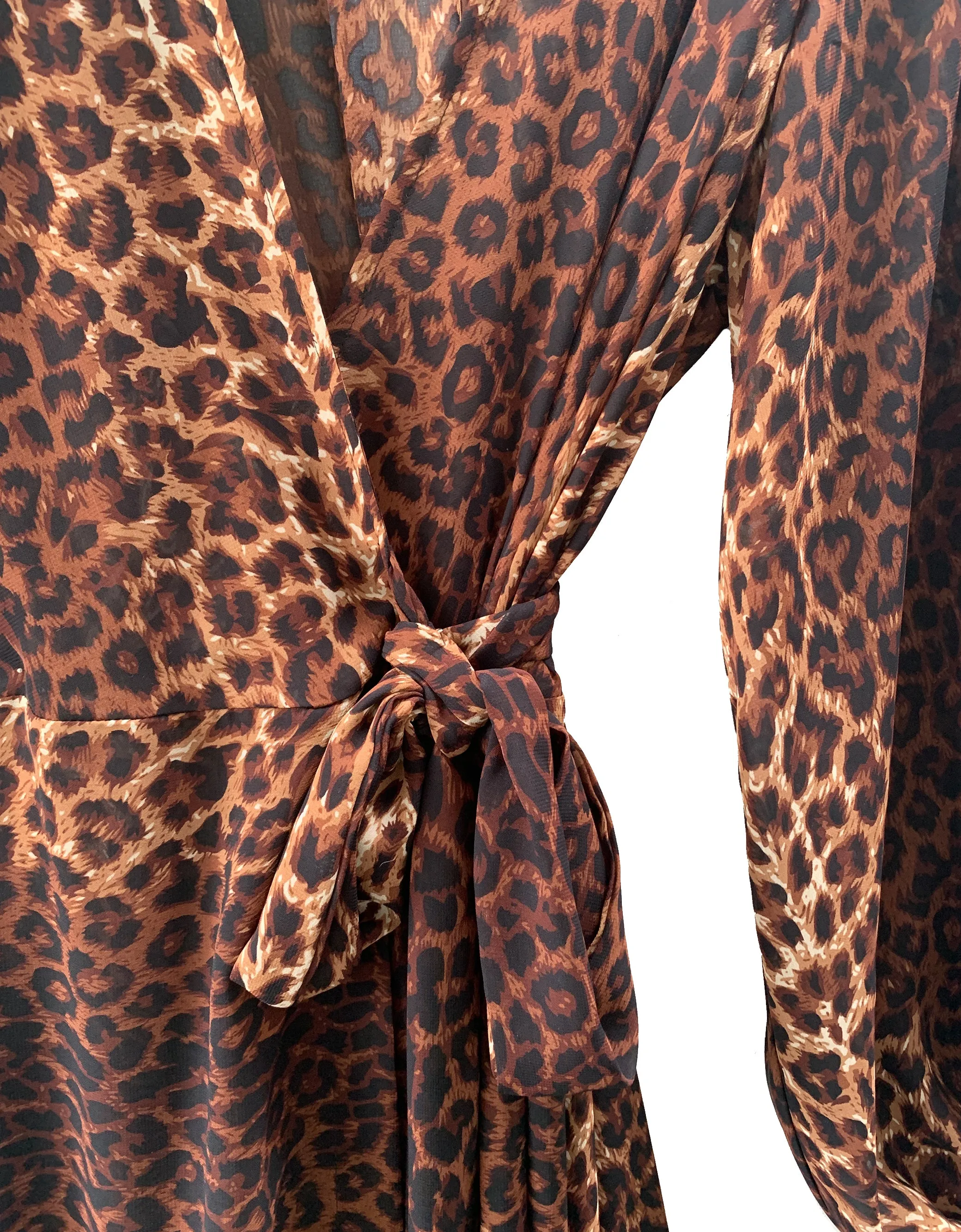 The Maxi Wrap Dress- Leopard