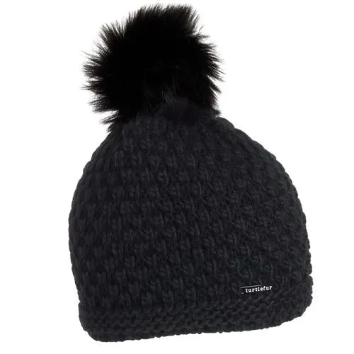 turtlefur | Snowfall | Faux Fur Pom Beanie