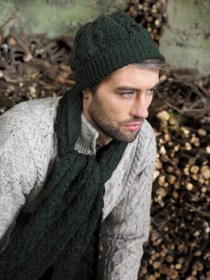 Unisex Honeycomb Merino Wool Hat - Army Green